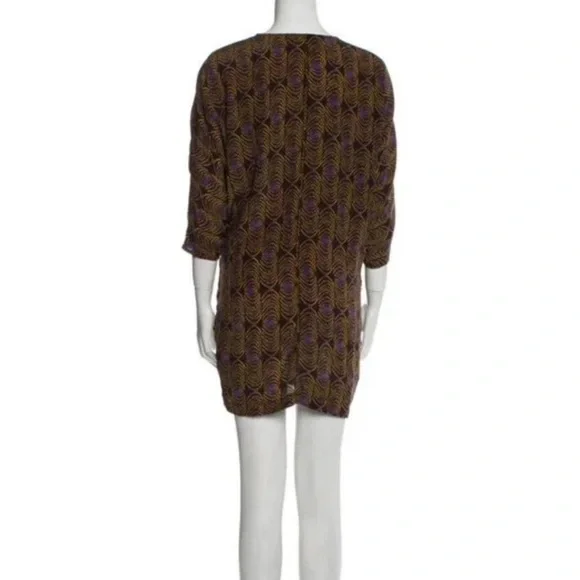 Thakoon Silk Peacock Print Dress size 6